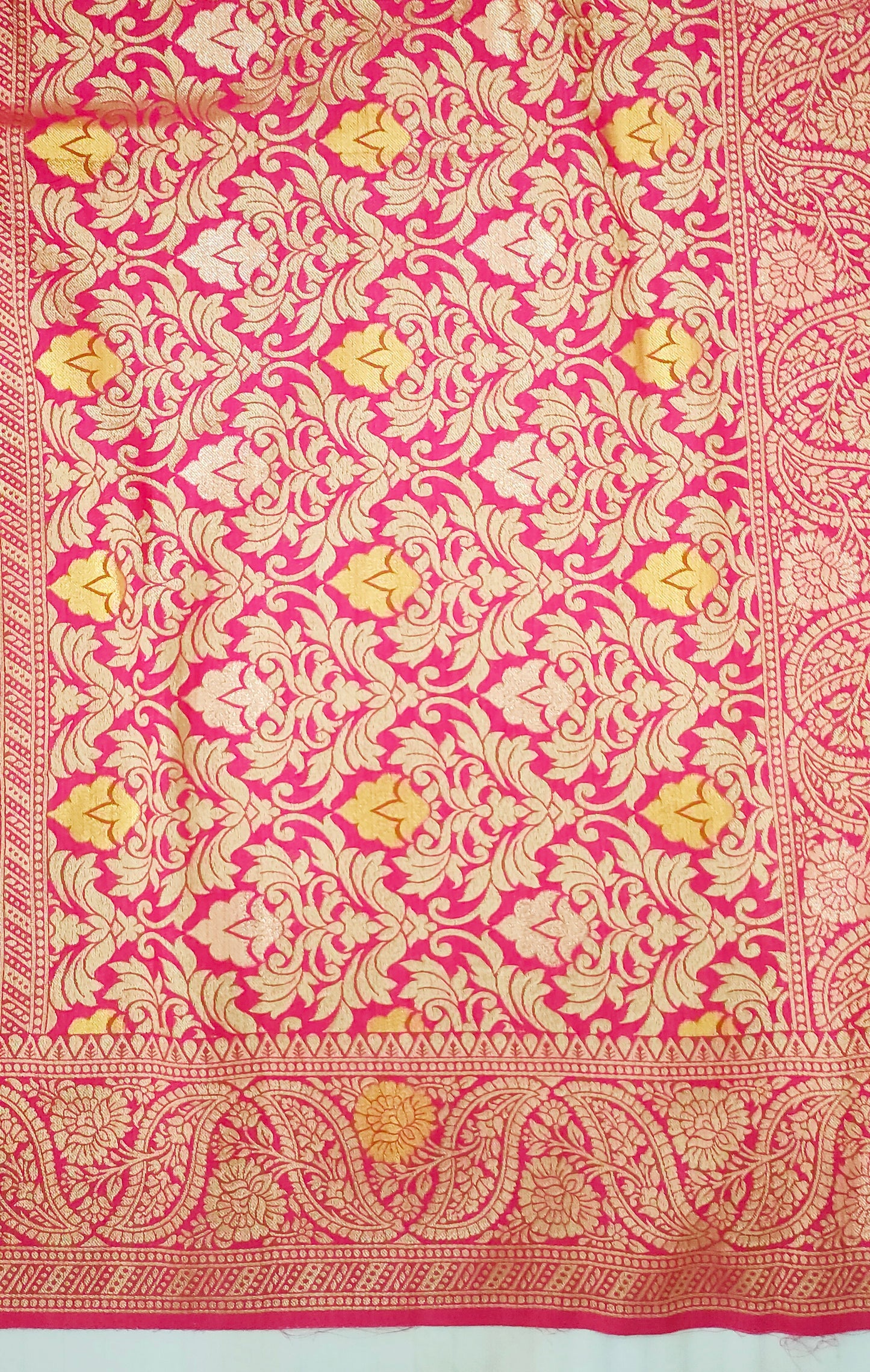 Dola Silk Rani Pink Banarasi Saree