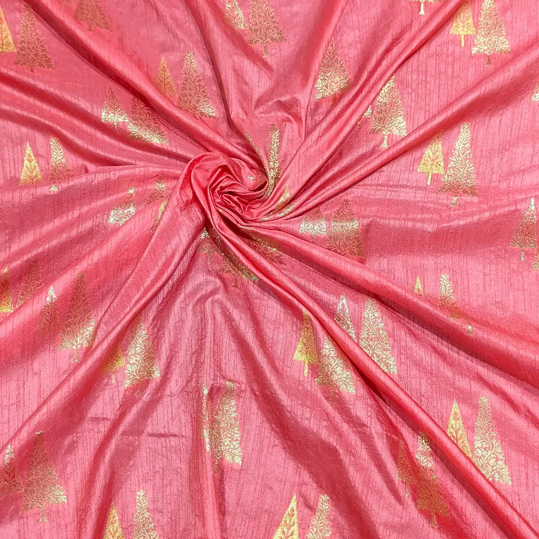 Benarasi Style Border Dola Silk Peach color Benarasi Saree.