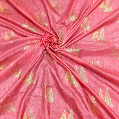 Benarasi Style Border Dola Silk Peach color Benarasi Saree.