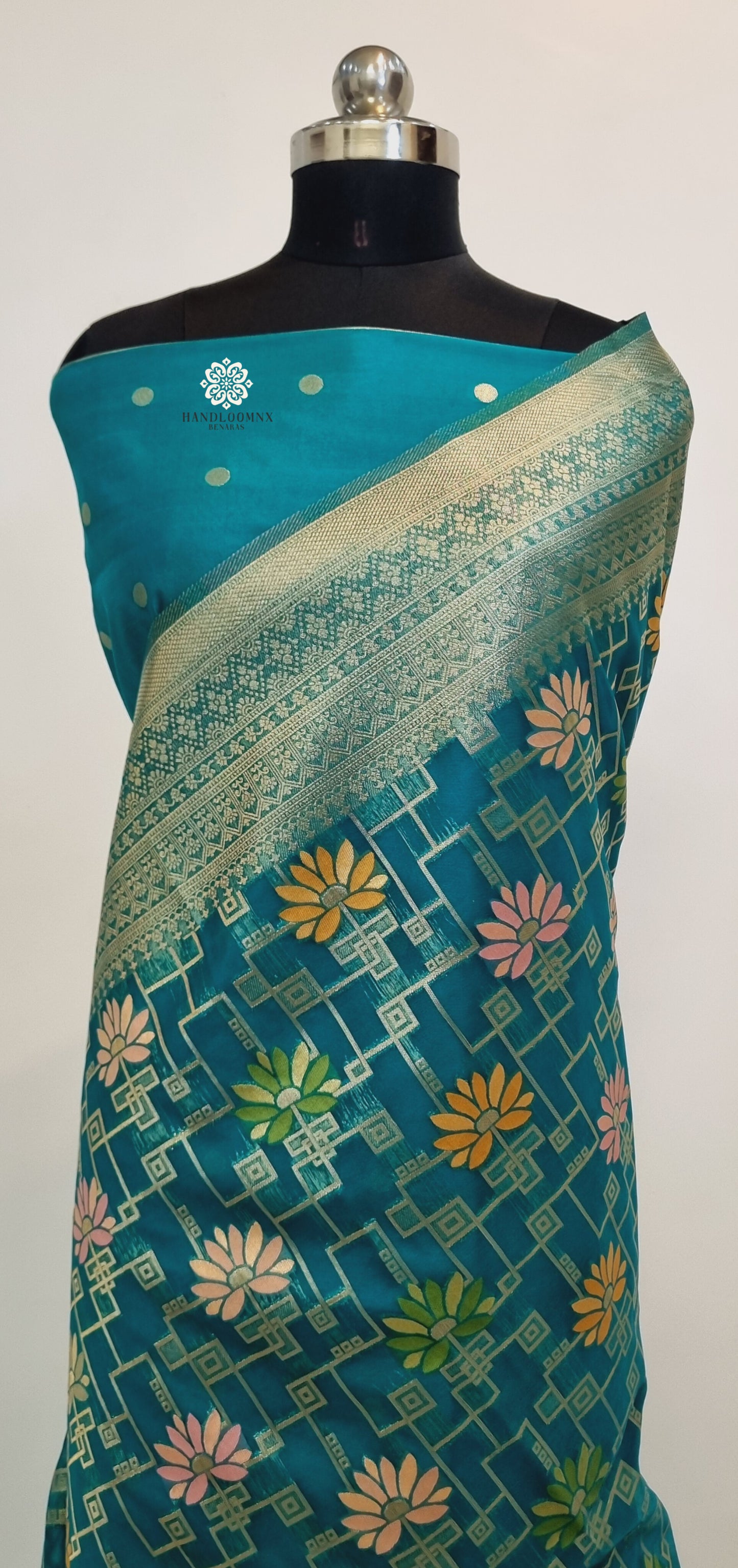 Tilfi Meena Sapphire Organza Banarasi Saree